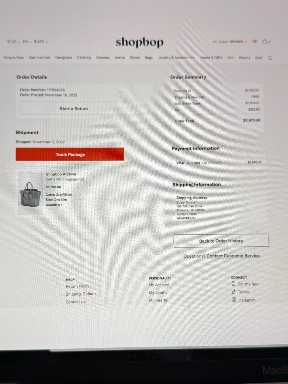 Celine Micro Luggage Bag Grey/Silver - Picture 16 of 16